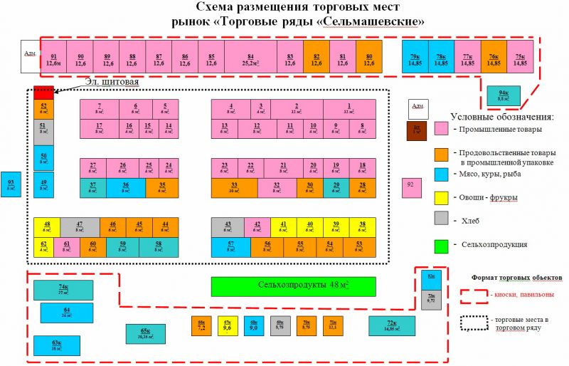 Схема садовода рынок по линиям с номерами